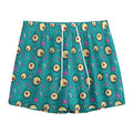 Blue Zombie Pattern Print Mesh Shorts