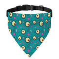 Blue Zombie Pattern Print Over The Collar Dog Bandana