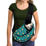 Blue Zombie Pattern Print Pet Sling Carrier