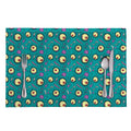 Blue Zombie Pattern Print Placemat