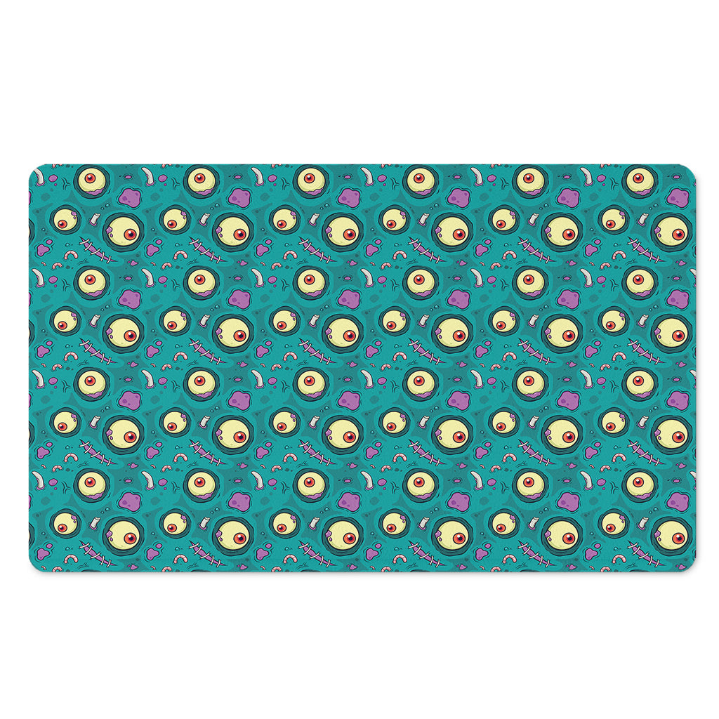 Blue Zombie Pattern Print Polyester Doormat