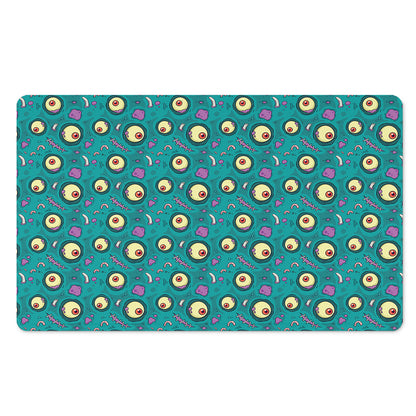 Blue Zombie Pattern Print Polyester Doormat