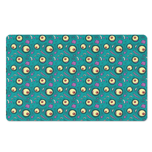 Blue Zombie Pattern Print Polyester Doormat