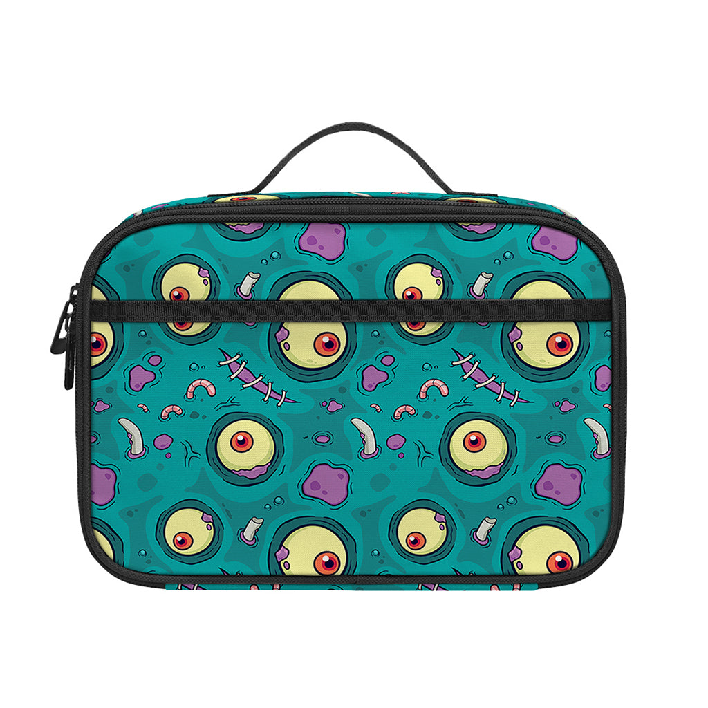 Blue Zombie Pattern Print Portable Lunch Bag