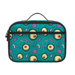 Blue Zombie Pattern Print Portable Lunch Bag