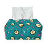 Blue Zombie Pattern Print Rectangle Tissue Box Cover