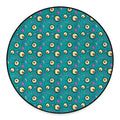 Blue Zombie Pattern Print Round Floor Mat