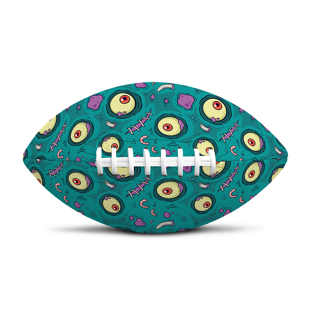Blue Zombie Pattern Print Rugby Ball