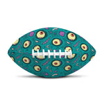Blue Zombie Pattern Print Rugby Ball
