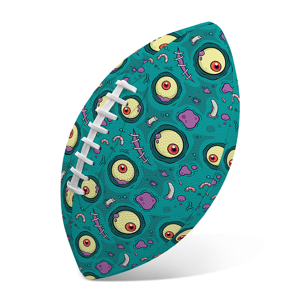 Blue Zombie Pattern Print Rugby Ball