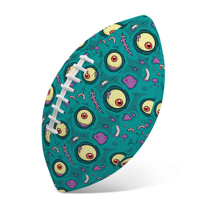 Blue Zombie Pattern Print Rugby Ball