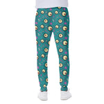 Blue Zombie Pattern Print Scuba Joggers