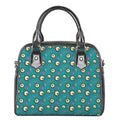 Blue Zombie Pattern Print Shoulder Handbag