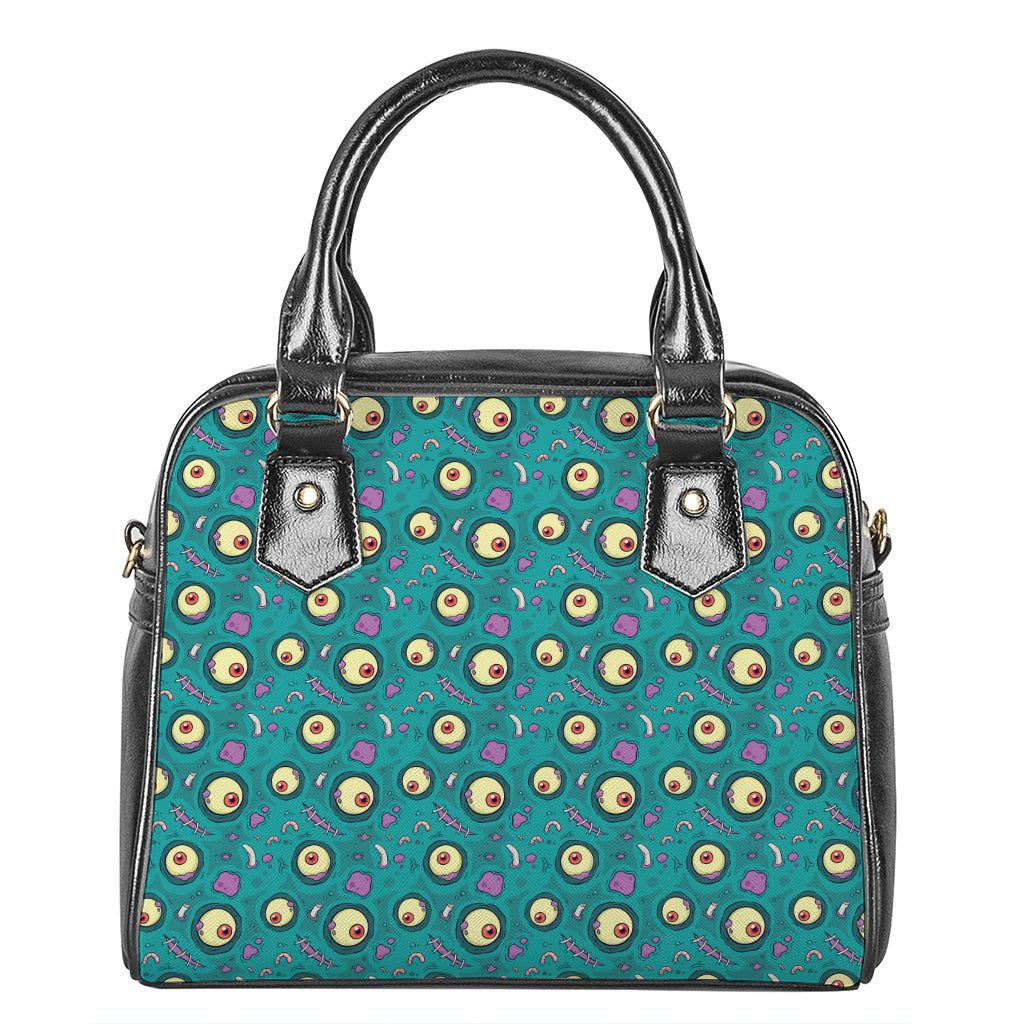 Blue Zombie Pattern Print Shoulder Handbag