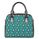 Blue Zombie Pattern Print Shoulder Handbag