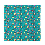 Blue Zombie Pattern Print Silk Bandana