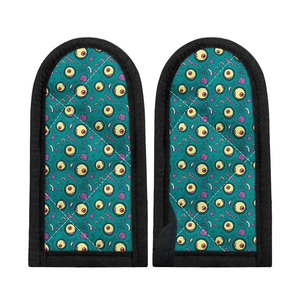 Blue Zombie Pattern Print Skillet Handle Cover