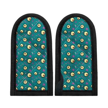 Blue Zombie Pattern Print Skillet Handle Cover