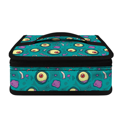 Blue Zombie Pattern Print Small Lunch Bag