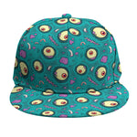 Blue Zombie Pattern Print Snapback Cap