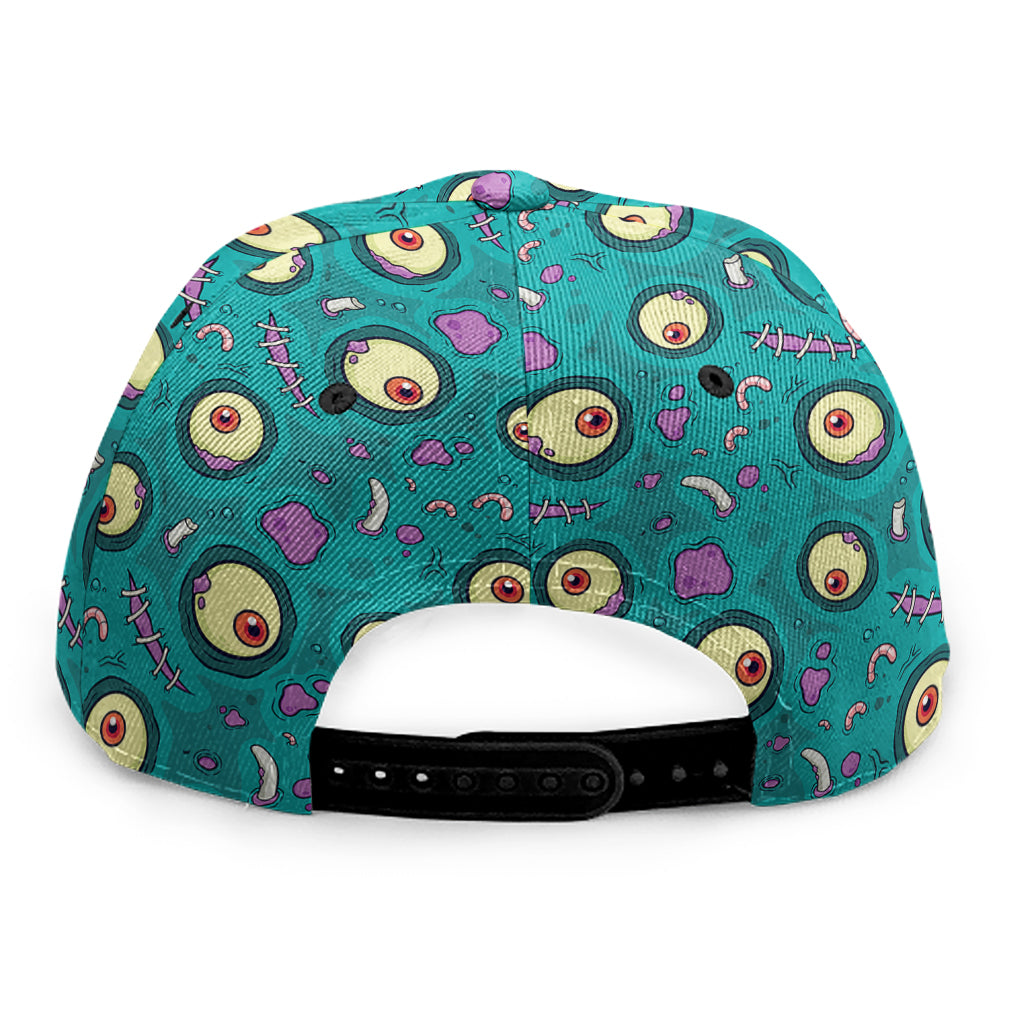 Blue Zombie Pattern Print Snapback Cap