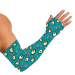 Blue Zombie Pattern Print Sun Protection Arm Sleeves