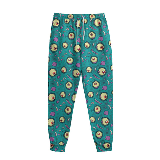 Blue Zombie Pattern Print Sweatpants