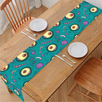 Blue Zombie Pattern Print Table Runner