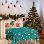 Blue Zombie Pattern Print Tablecloth