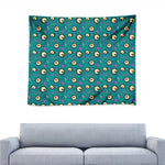 Blue Zombie Pattern Print Tapestry