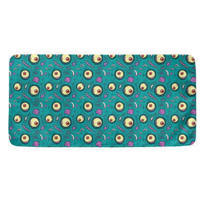 Blue Zombie Pattern Print Towel