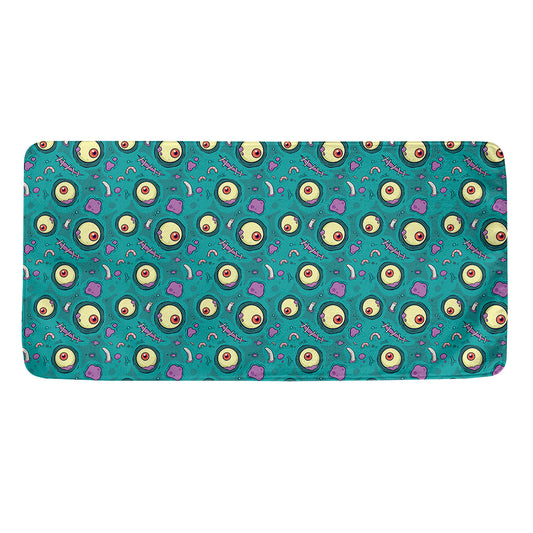 Blue Zombie Pattern Print Towel