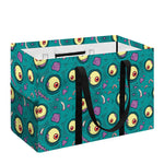 Blue Zombie Pattern Print Utility Tote Bag