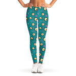 Blue Zombie Pattern Print Women's Leggings