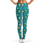 Blue Zombie Pattern Print Women's Leggings