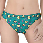 Blue Zombie Pattern Print Women's Thong