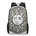 Bohemian Celestial Sun And Moon Print 17 Inch Backpack