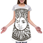 Bohemian Celestial Sun And Moon Print Adjustable Apron