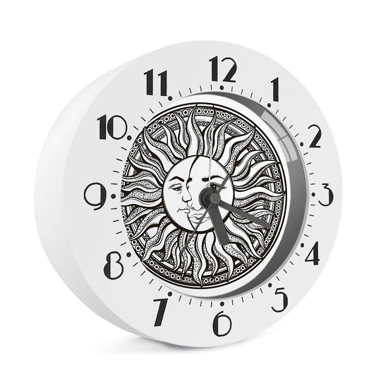 Bohemian Celestial Sun And Moon Print Alarm Clock