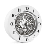 Bohemian Celestial Sun And Moon Print Alarm Clock