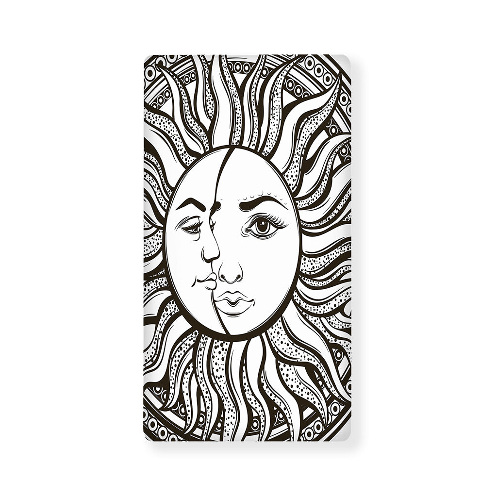 Bohemian Celestial Sun And Moon Print Baby Crib Sheet
