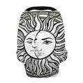 Bohemian Celestial Sun And Moon Print Baby Seat Cover