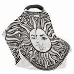 Bohemian Celestial Sun And Moon Print Baby Seat Cover
