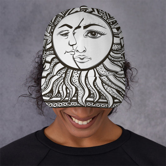 Bohemian Celestial Sun And Moon Print Baseball Cap