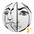 Bohemian Celestial Sun And Moon Print Basketball