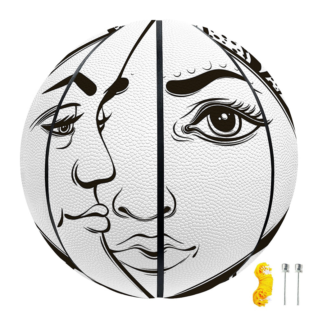 Bohemian Celestial Sun And Moon Print Basketball
