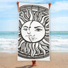 Bohemian Celestial Sun And Moon Print Beach Towel