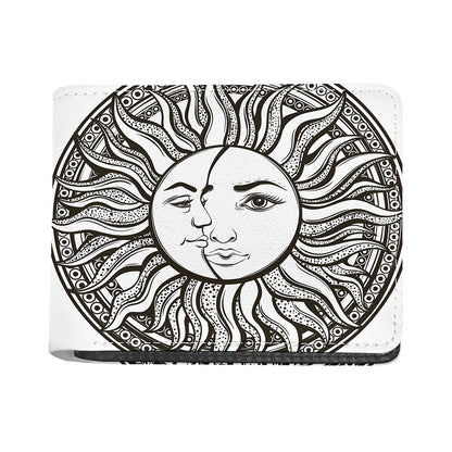 Bohemian Celestial Sun And Moon Print Bifold Wallet