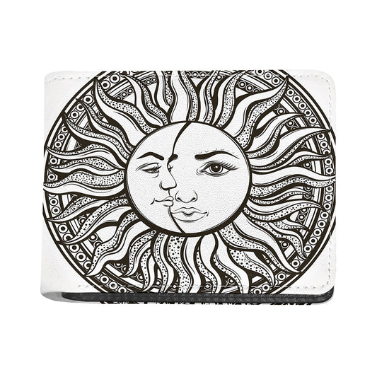 Bohemian Celestial Sun And Moon Print Bifold Wallet