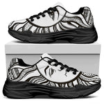 Bohemian Celestial Sun And Moon Print Black Chunky Shoes